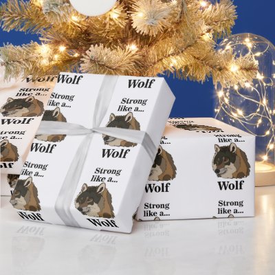 Gray Wolf Wrapping Paper