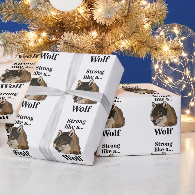 Gray Wolf Wrapping Paper (Holidays)