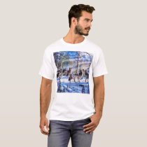 Gray Wolves Painting T-Shirt