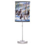 Gray Wolves Painting Table Lamp
