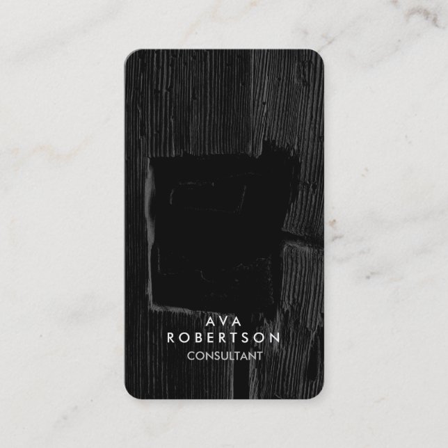 Gray Wood Creative Consultant Manager Business Card (Front)