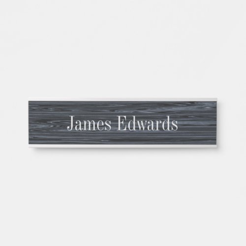 Gray Wood Like Texture Name Plates Desk Signs
