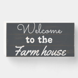 Gray Wooden Box Sign