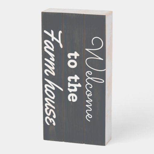 Gray Wooden Box Sign Zazzle