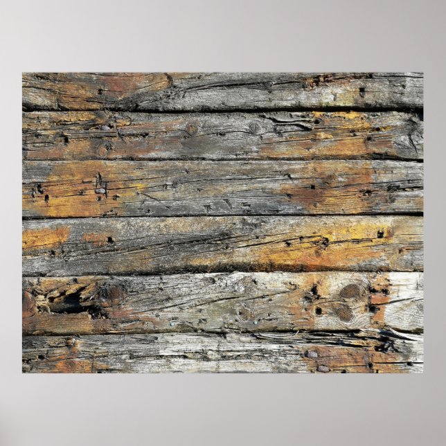 Gray wooden surface poster (Front)