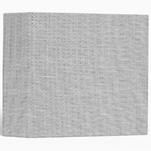 Gray Woven Fabric Linen Look Blank Clean 3 Ring Binder