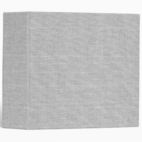 Gray Woven Fabric Linen Look Blank Clean 3 Ring Binder