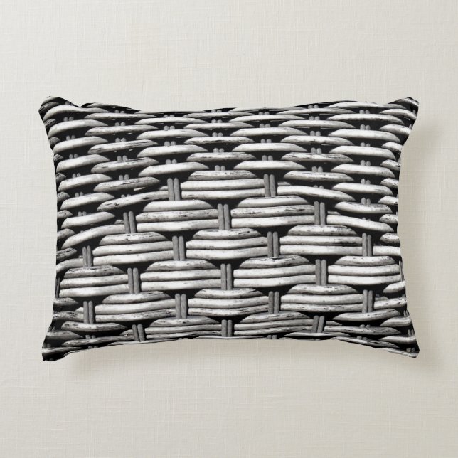 Gray Woven Texture – Modern Abstract Pattern Accent Pillow (Front)