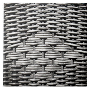 Gray Woven Texture – Modern Abstract Pattern Ceramic Tile
