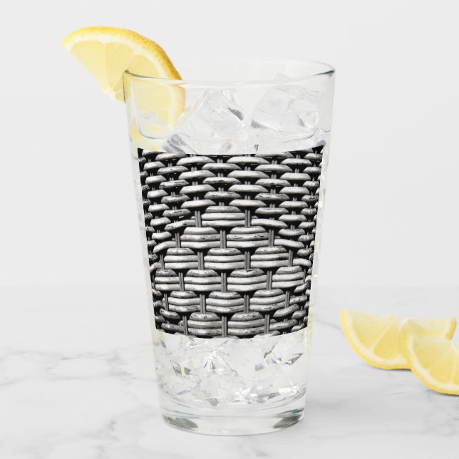 Gray Woven Texture – Modern Abstract Pattern Glass (Front Ice)