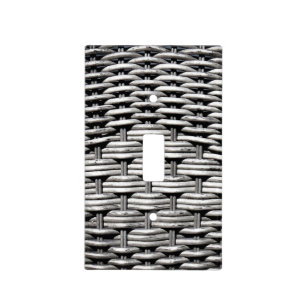 Gray Woven Texture – Modern Abstract Pattern Light Switch Cover