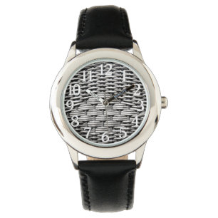Gray Woven Texture – Modern Abstract Pattern Watch
