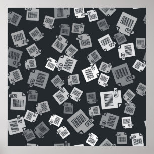 Gray XLS file document. Download xls button icon i Poster