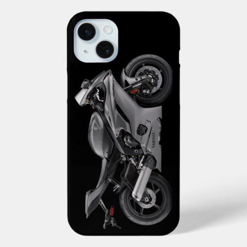 Gray Yamaha Yzf_R6 Motorcycle iPhone 15 Plus Case