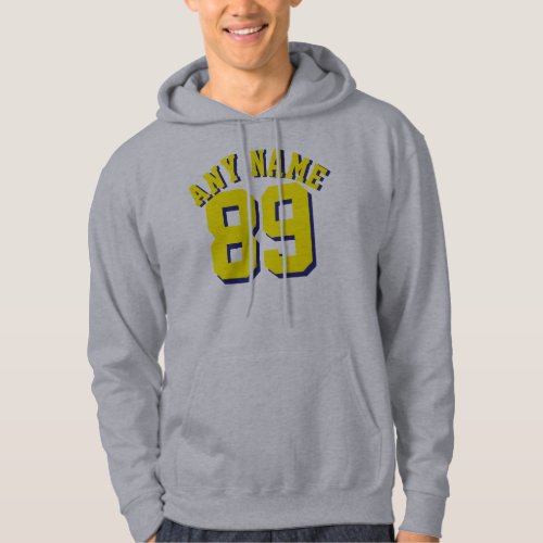 Gray  Yellow Adults  Sports Jersey Design Hoodie