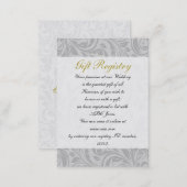 Gray Yellow  FAUX ribbon diamante buckle Wedding Business Card (Front/Back)