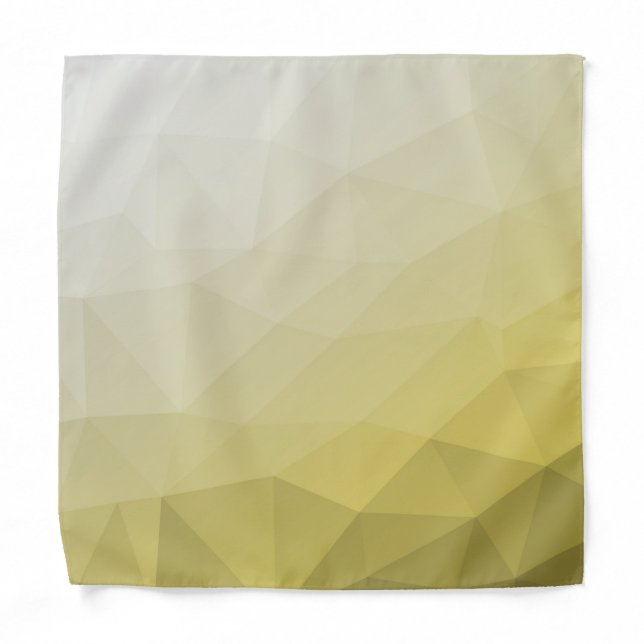 Gray Yellow ombre Mesh cool elegant Pattern Bandana (Front)