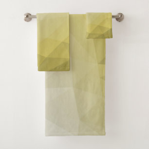 Gray Yellow ombre Mesh cool elegant Pattern Bath Towel Set