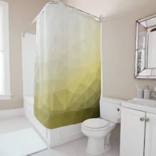 Gray Yellow ombre Mesh cool elegant Pattern Shower Curtain