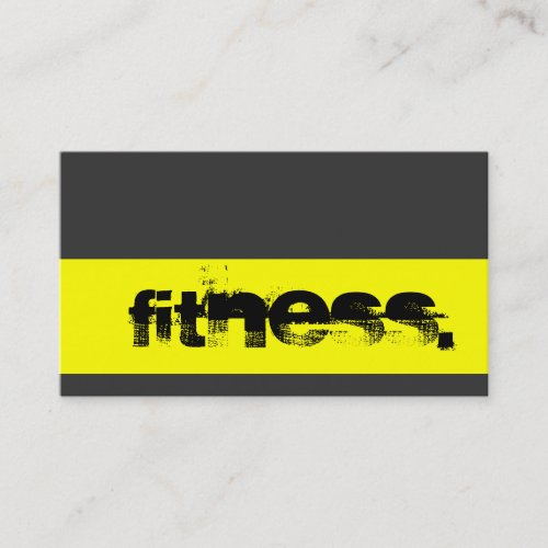 Gray Yellow Personal Trainer Fitness Business Card