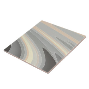 gray yellow pink waves ceramic tile