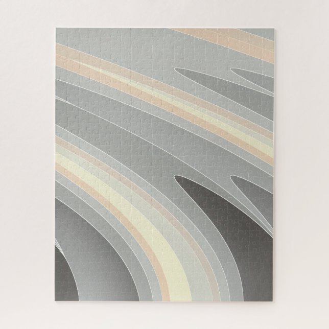 gray yellow pink waves jigsaw puzzle (Vertical)
