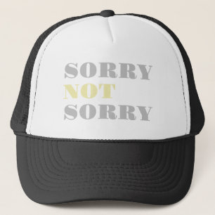 Gray Yellow Sorry Not Sorry Hat