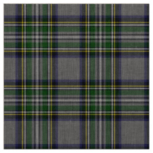 Gray & Yellow Tartan Plaid Fabric