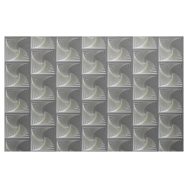 gray yellow twirl fabric (Fat Quarter)