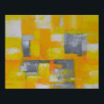 gray yellow white abstract art painting poster<br><div class="desc">gray yellow white abstract art painting</div>