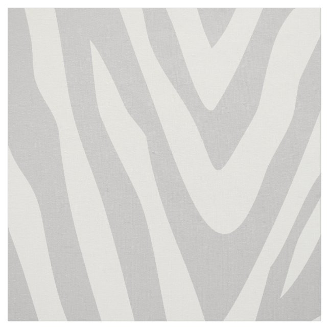 Gray Zebra Print Large Scale Fabric (Swatch)