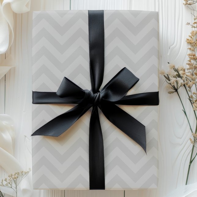 Gray Zigzag Chevron Stripes Wrapping Paper (Creator Uploaded)