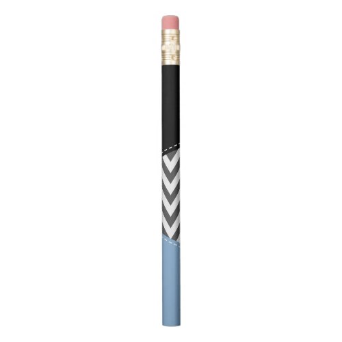 Gray Zigzag Gray Chevron Zigzag Pattern Blue Pencil
