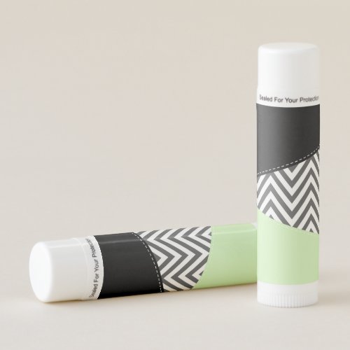 Gray Zigzag Gray Chevron Zigzag Pattern Mint Lip Balm