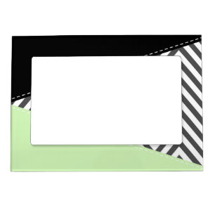 Gray Zigzag, Gray Chevron, Zigzag Pattern, Mint Magnetic Frame