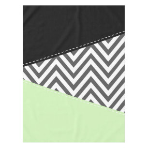 Gray Zigzag, Gray Chevron, Zigzag Pattern, Mint Tablecloth