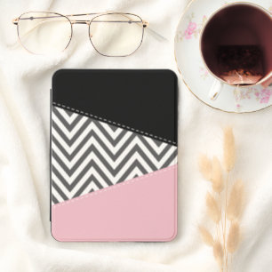 Gray Zigzag, Gray Chevron, Zigzag Pattern, Pink Kindle Cover