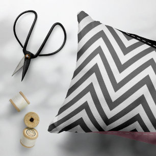 Gray Zigzag, Gray Chevron, Zigzag Pattern, Pink Pillow Case