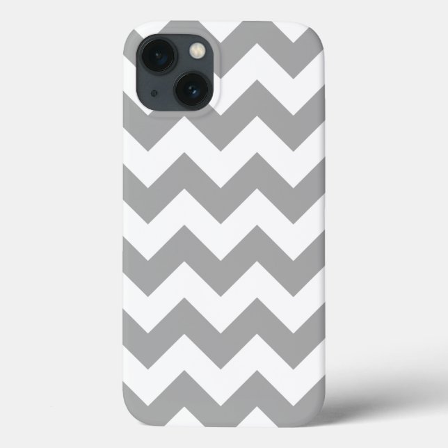 Gray Zigzag Pattern Case-Mate iPhone Case (Back)