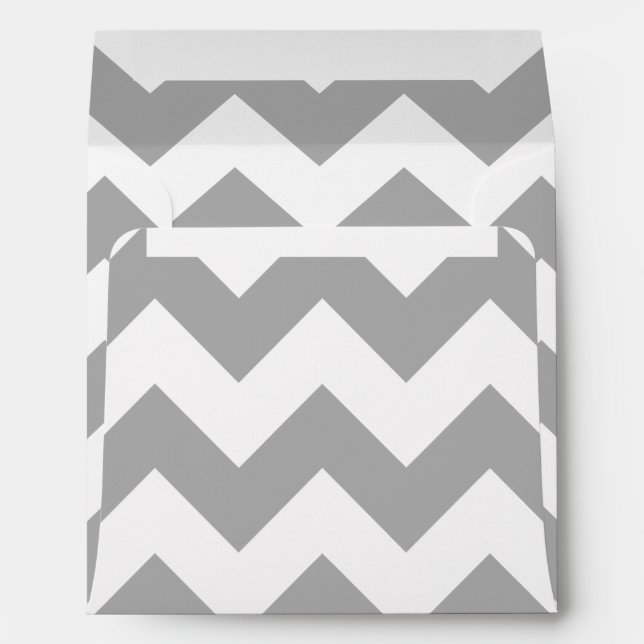 Gray Zigzag Pattern Envelope (Back (Bottom))