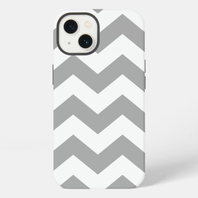 Gray Zigzag Pattern Iphone Case (Back)