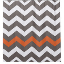 Gray Zigzags With Orange Accent