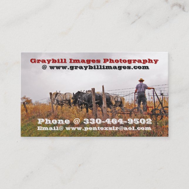 Graybill Images Photography Business Card (Front)