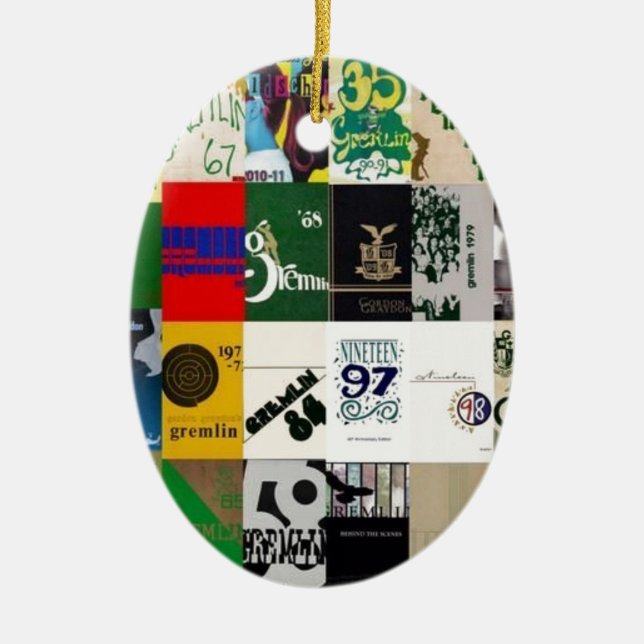 GRAYDON - YEARBOOK COVERS CERAMIC ORNAMENT (Front)