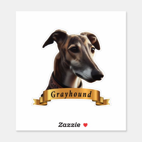 Grayhound love friendly cute sweet dog sticker