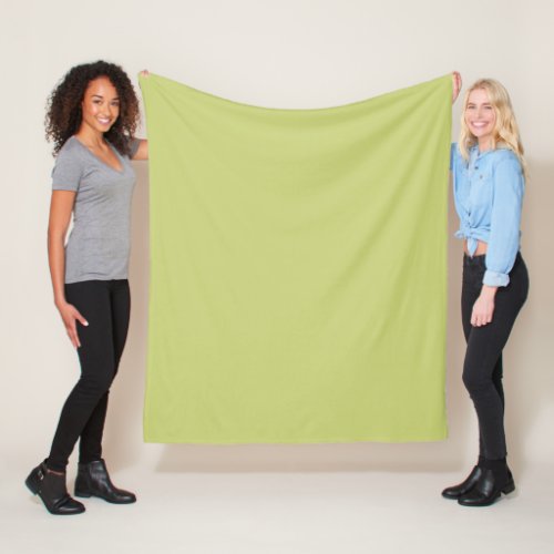  Grayish apple green solid color  Fleece Blanket