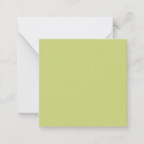  Grayish apple green solid color  Note Card