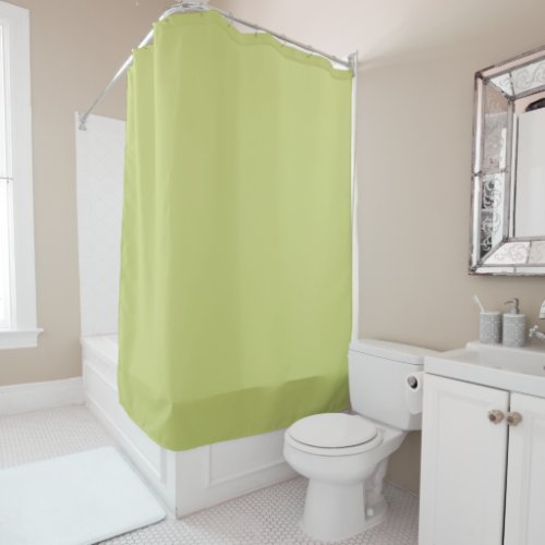  Grayish apple green solid color  Shower Curtain