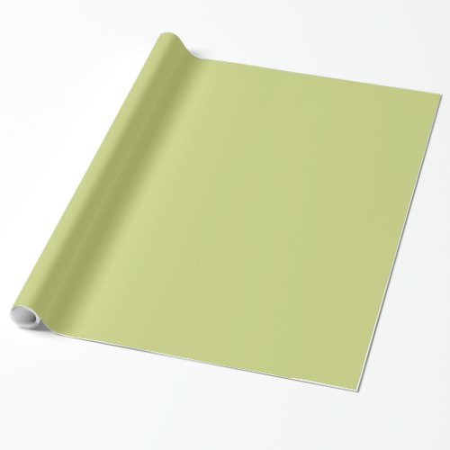  Grayish apple green solid color  Wrapping Paper