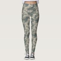 Grayish Army Background Camouflage Patterns Leggings